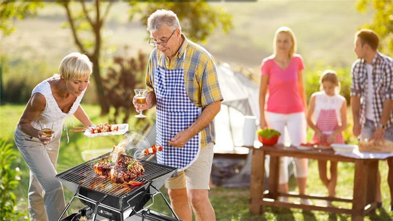 Faltbare Holzkohlegrills aus Edelstahl