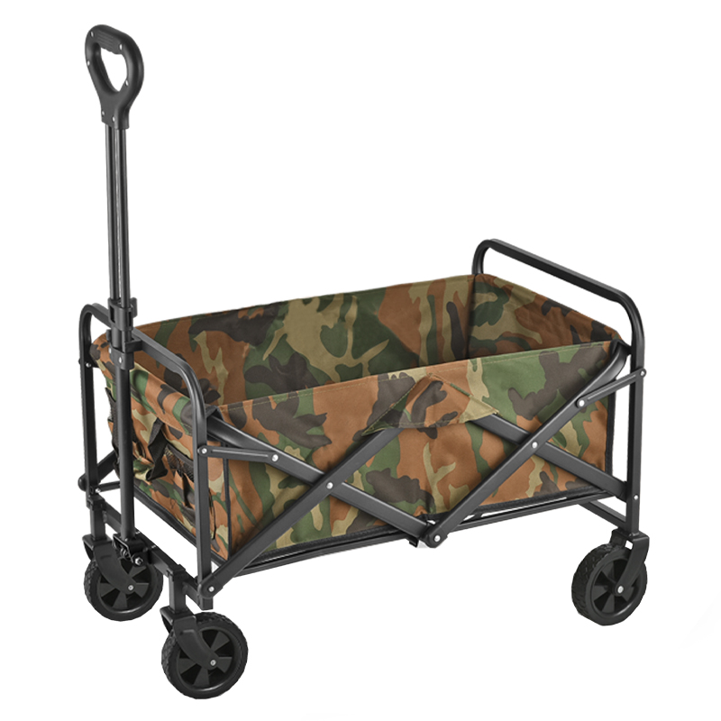 80L zusammenklappbarer Campingwagen mit 5" PU-Rädern für Garten und Strand